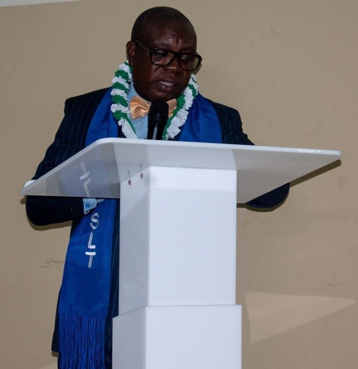 National President, ASLTON, Ayotunde Omorilewa, giving his welcome address