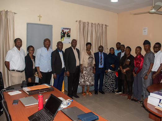 Representatives of both Institutions in Group Photograph with the VC, Dominican University and the DG, NISLT at the Center